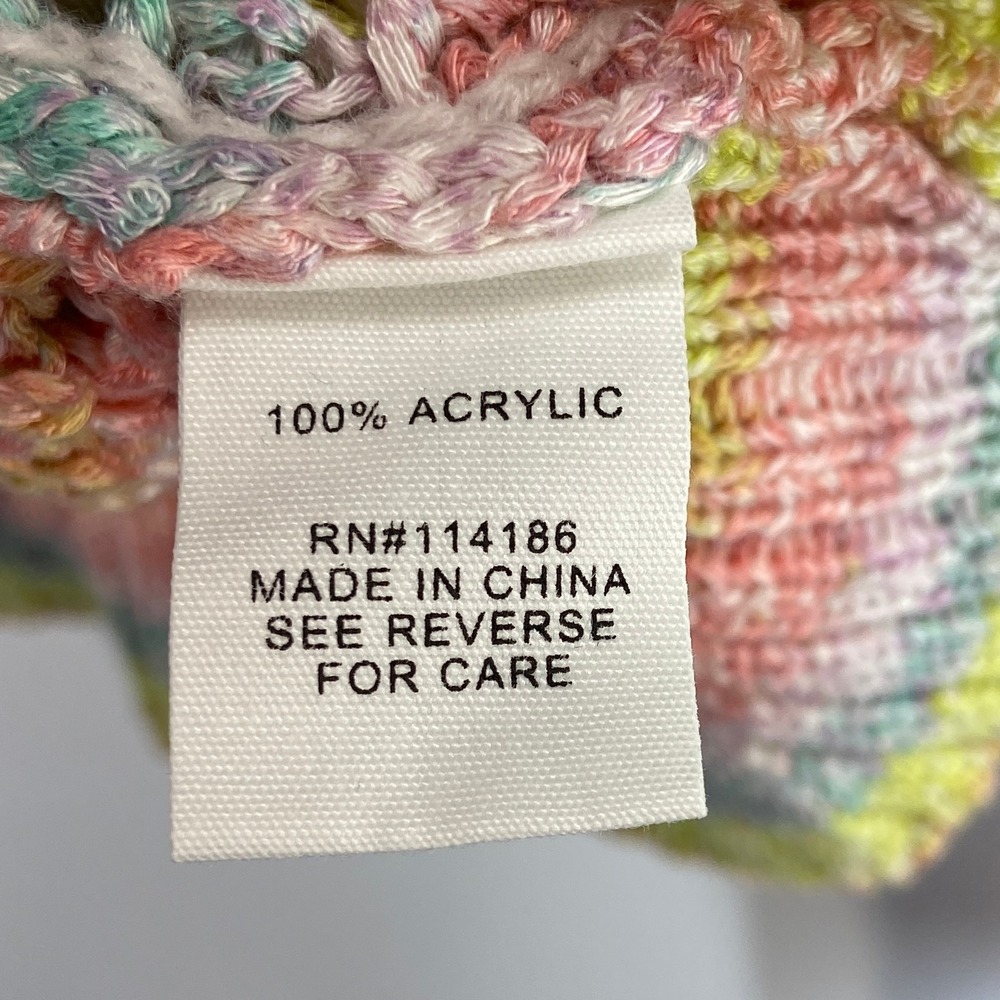 Adyson Parker Rainbow Striped V Neck Knit Cardigan Sweater‎ Womens Medium - Picture 6 of 9